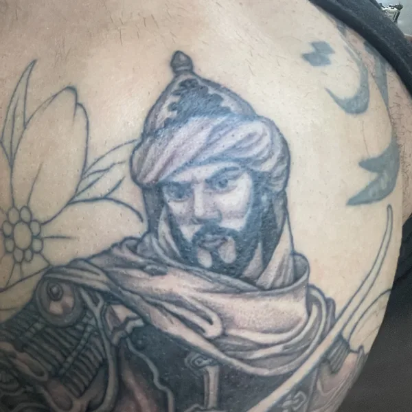 freehand tattoo by Terry Brown in London