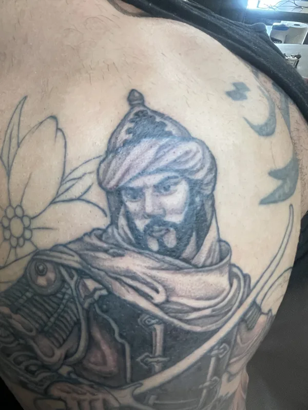 freehand tattoo by Terry Brown in London
