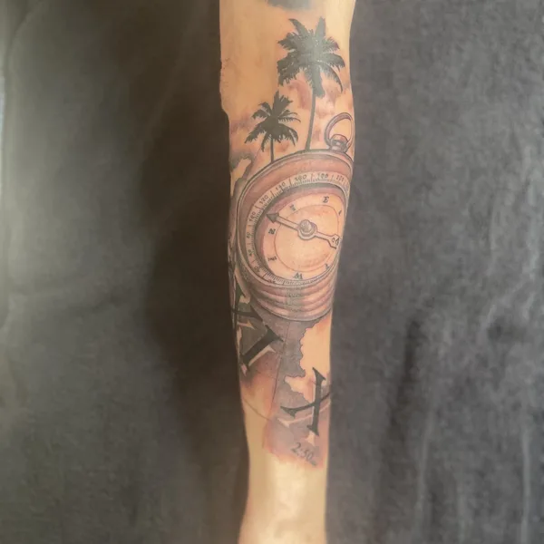 freehand tattoo by Terry Brown in London