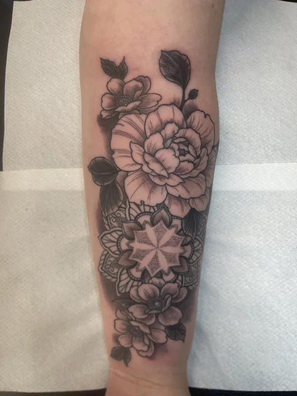 freehand tattoo by Terry Brown in London