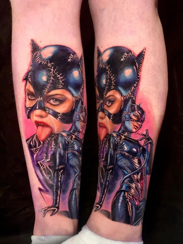 male color realism tatuaje en leg #87203 | Tatuador Tolga Cemal Sumer