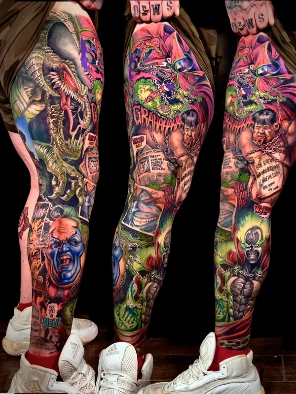 male color realism tatuaje en sleeve #87211 | Tatuador Tolga Cemal Sumer