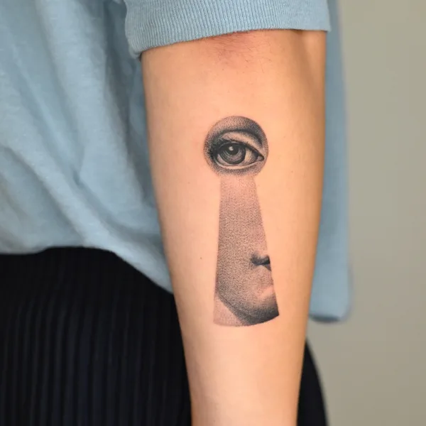 Geometric tattoo by Val  in New York City