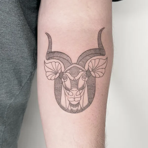 Geometric tattoo by Val  in New York City