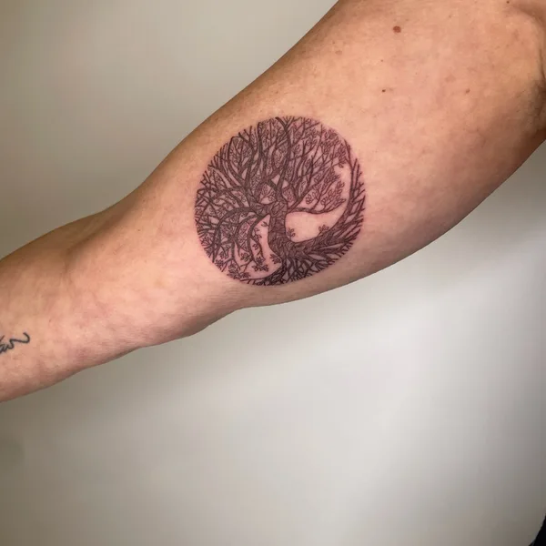 Geometric tattoo by Val  in New York City