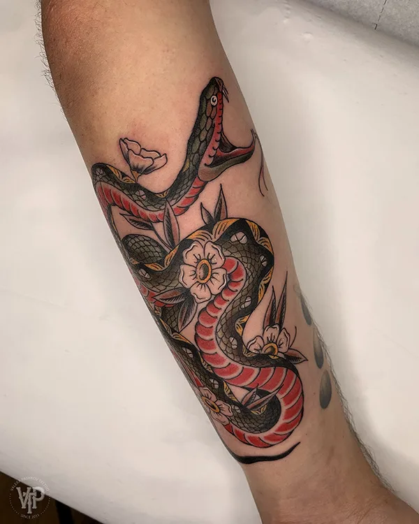 male color Traditional татуировка на arm #85899 | Тату мастер Valera Pashkov | Cover-up Tattoo Lisbon