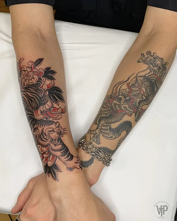 male blackandgrey japanese татуировка на arm #85900 | Тату мастер Valera Pashkov | Cover-up Tattoo Lisbon