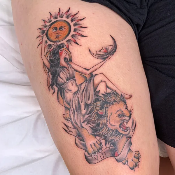 Color tattoo by Valera Pashkov in Lisboa