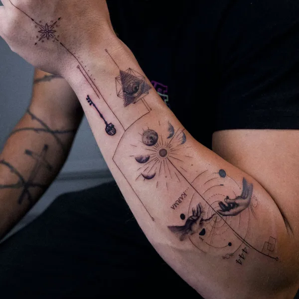 Fine Line tattoo by Vitalina Bender in Leipzig