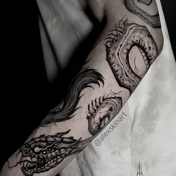 whipshading tattoo by Александр Шкуратов in Moscow