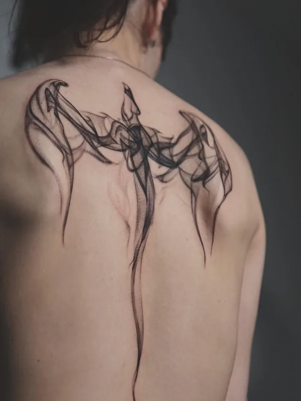 black blackwork татуировка на upper back #88924 | Тату мастер Алексей Соболева