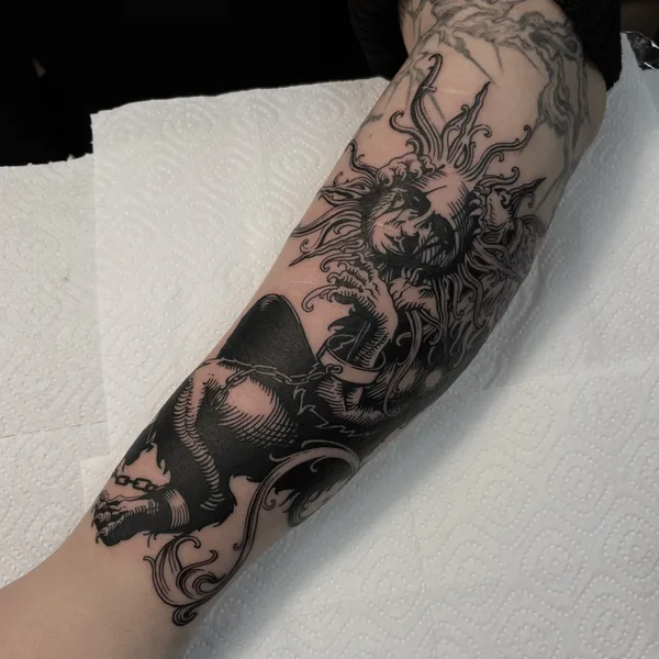 Black tattoo by Алексей Воробьев in Saint Petersburg