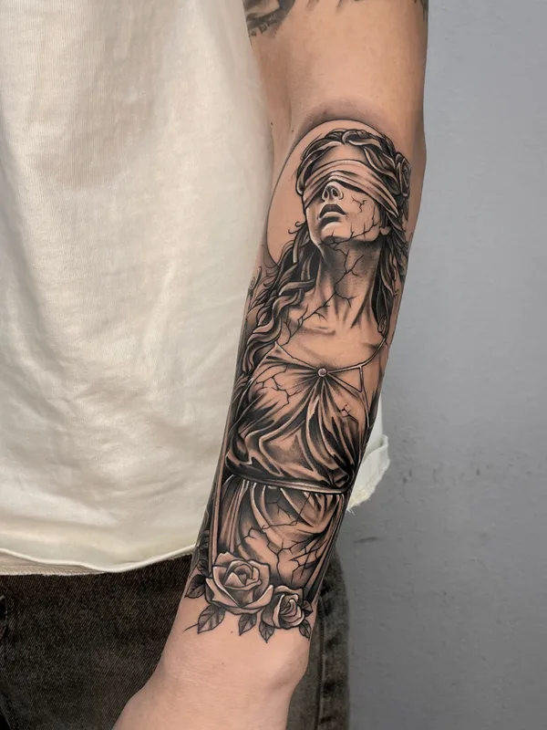 black and grey realism татуировка на forearm #88640 | Тату мастер Алексей Воробьев