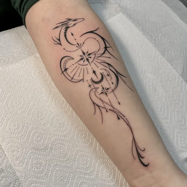 Black tattoo by Алексей Воробьев in Saint Petersburg