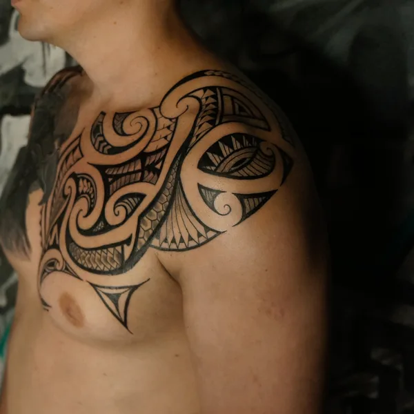 Polynesian tattoo by Анастасия Барченко in Saint Petersburg