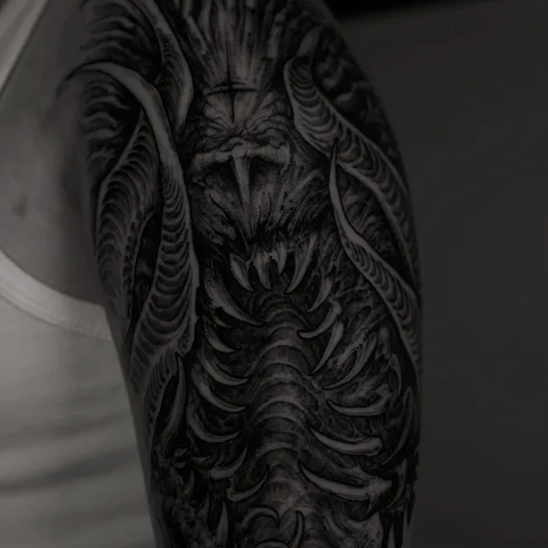 Horror tattoo by Андрей Гримм in Moscow