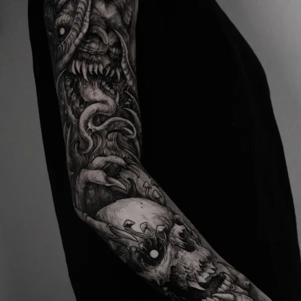 Horror tattoo by Андрей Гримм in Moscow