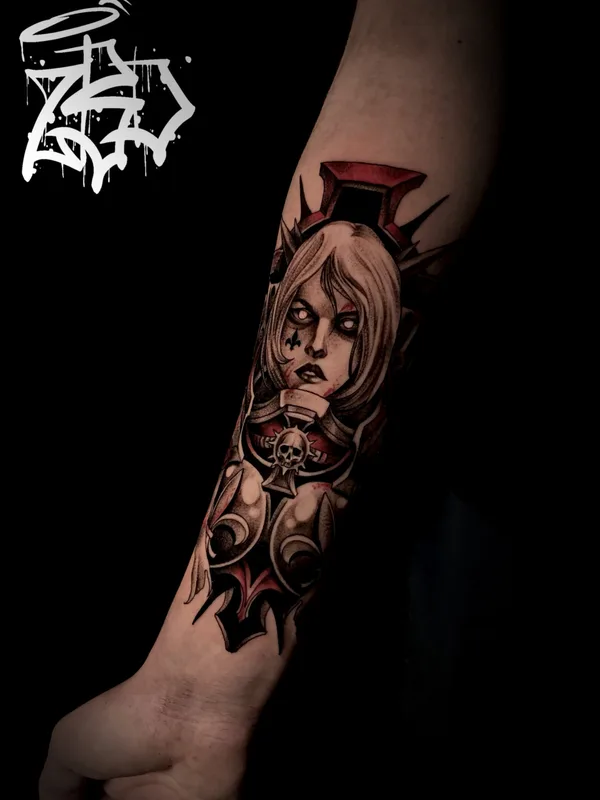 male color whipshading tattoo auf forearm #86332 | Tätowierer Антон Дейхин 