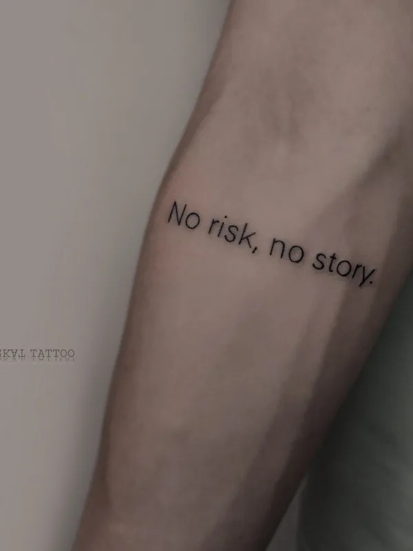 male black calligraphy tatouage sur forearm #83506 | Artiste tatoueur Антон Курочкин