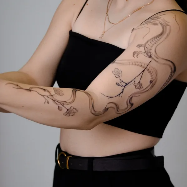 Fine Line tattoo by sherst art | Данила in Казань