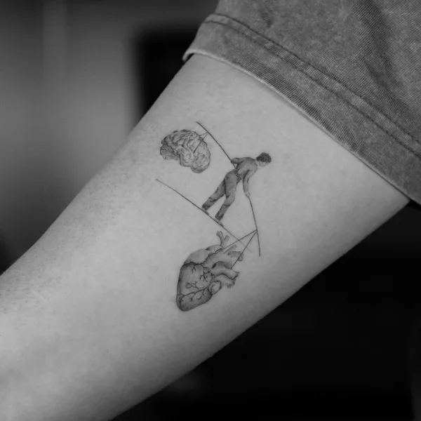 Fine Line tattoo by sherst art | Данила in Казань