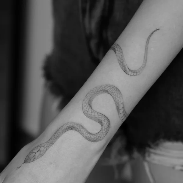 Fine Line tattoo by sherst art | Данила in Казань