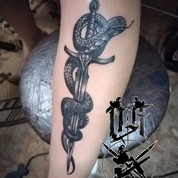 Black & Grey tattoo by Дмитрий Кобелев in Елец