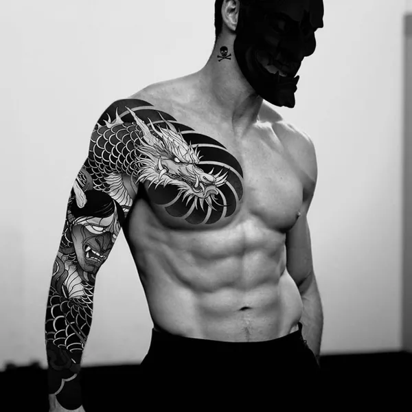 Japanese tattoo by Дмитрий Попов  in Новороссийск