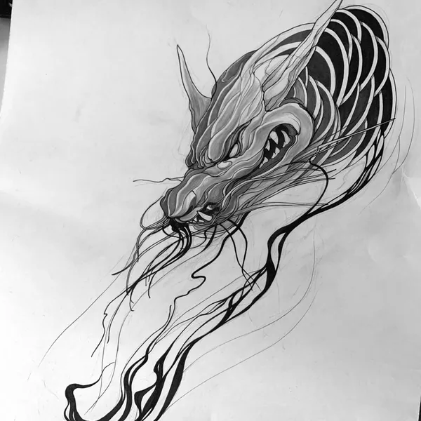 Japanese tattoo by Дмитрий Попов  in Новороссийск
