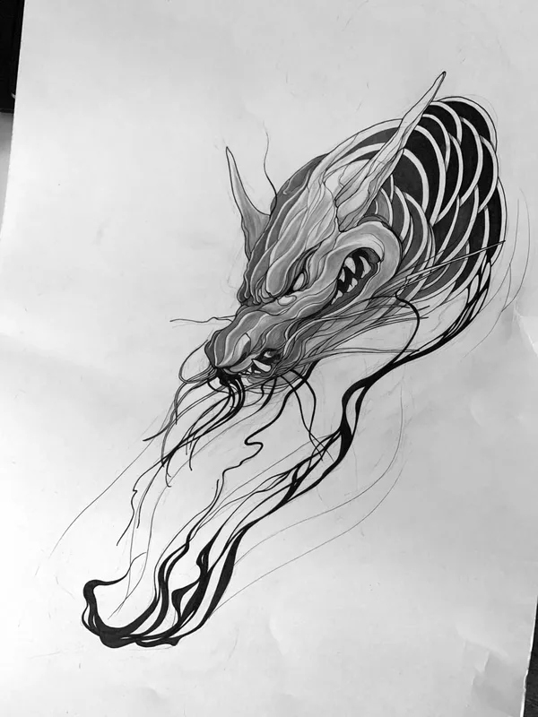 male blackandgrey japanese Tatuagem em sleeve #85377 | Tatuador Дмитрий Попов 