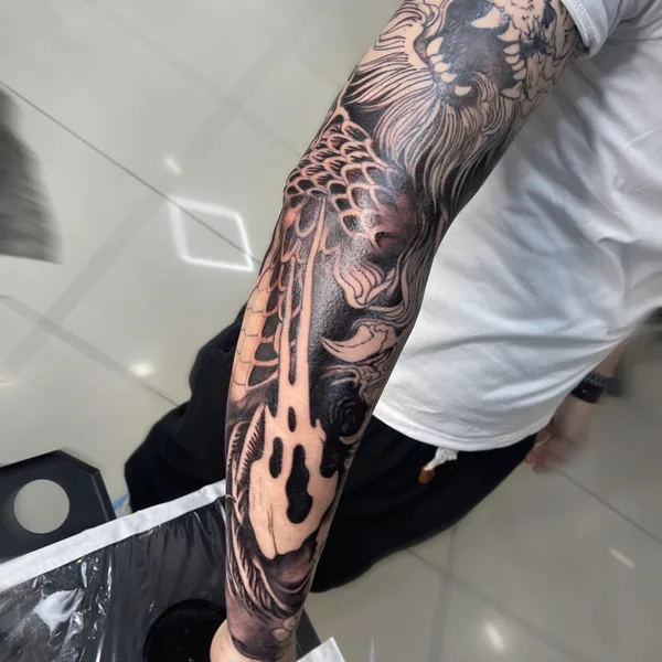 Japanese tattoo by Дмитрий Попов  in Новороссийск