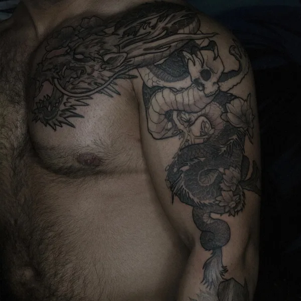 Graphic tattoo by Дмитрий Войтенко in Саратов