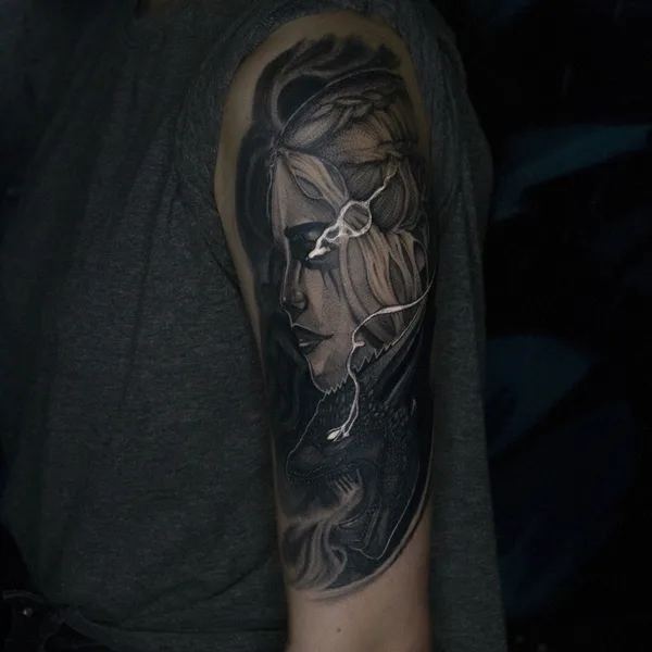 Graphic tattoo by Дмитрий Войтенко in Саратов