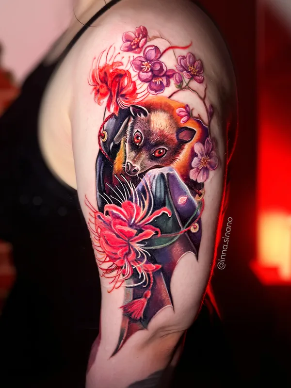 female color realism tattoo on arm #87090 | Tattoo Artist Инна Синано