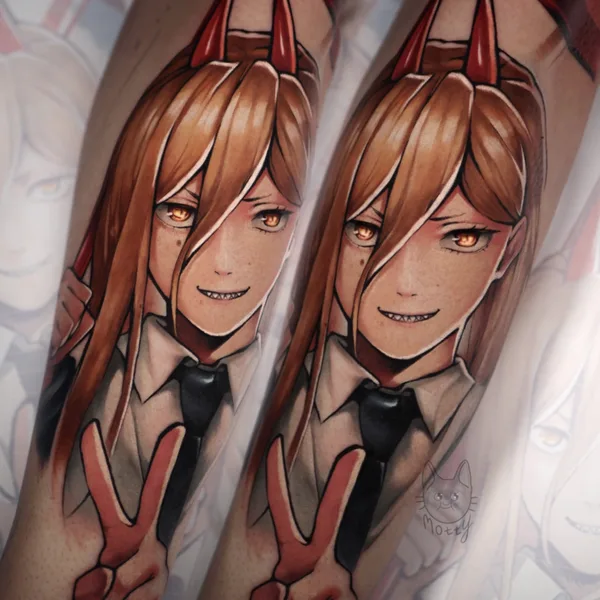 Anime tattoo by Катя Янковская / Motty in Moscow