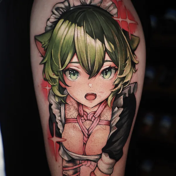 Anime tattoo by Катя Янковская / Motty in Moscow