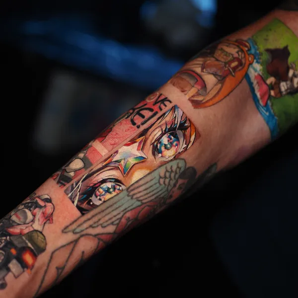 Anime tattoo by Катя Янковская / Motty in Moscow