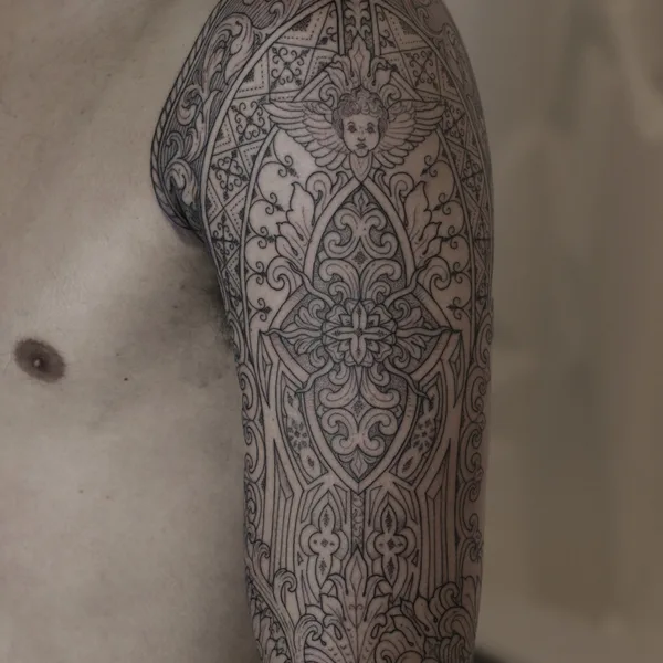 engraving tattoo by kirk nilsen in Amsterdam