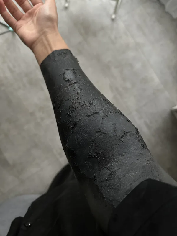 black blackout tattoo auf full sleeve #87055 | Tätowierer Константин Voytz