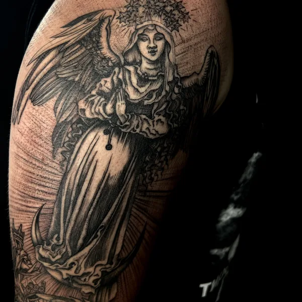 Black tattoo by Ксения Мушникова in Гюмри