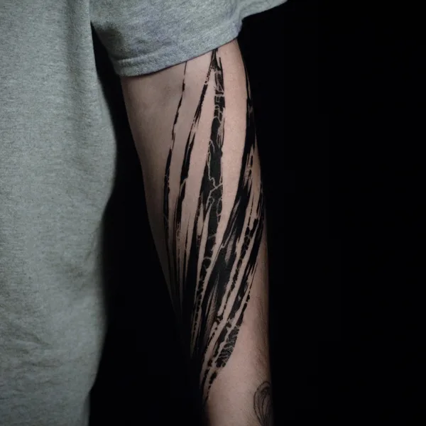 handpoke tattoo by Максим zaycev_ink