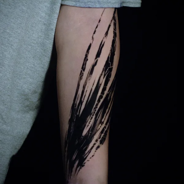 handpoke tattoo by Максим zaycev_ink