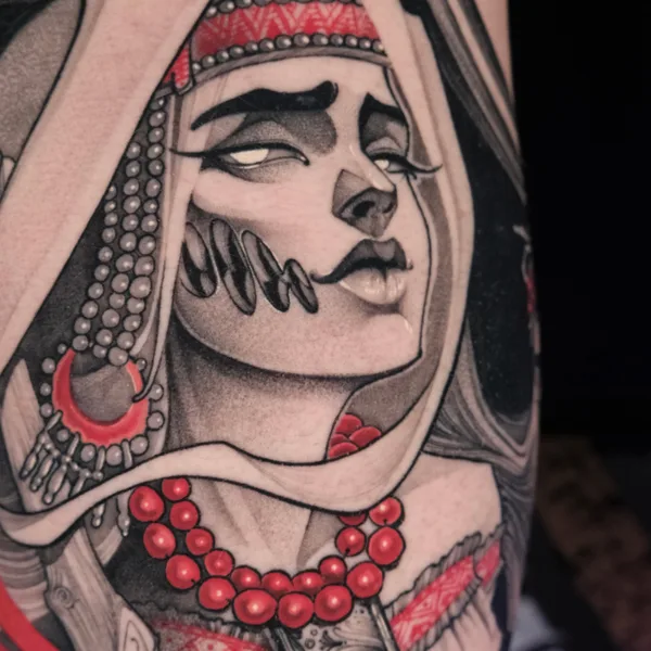 Graphic tattoo by Маруся in Saint Petersburg