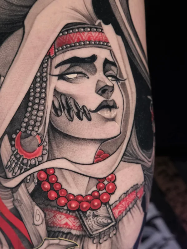 male color neotraditional tatuaje en leg #85214 | Tatuador Маруся