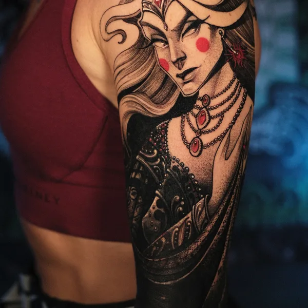 Graphic tattoo by Маруся in Saint Petersburg