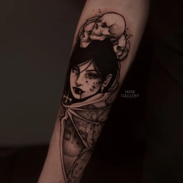 Black tattoo by Настя Алистратова in Нижний Новгород