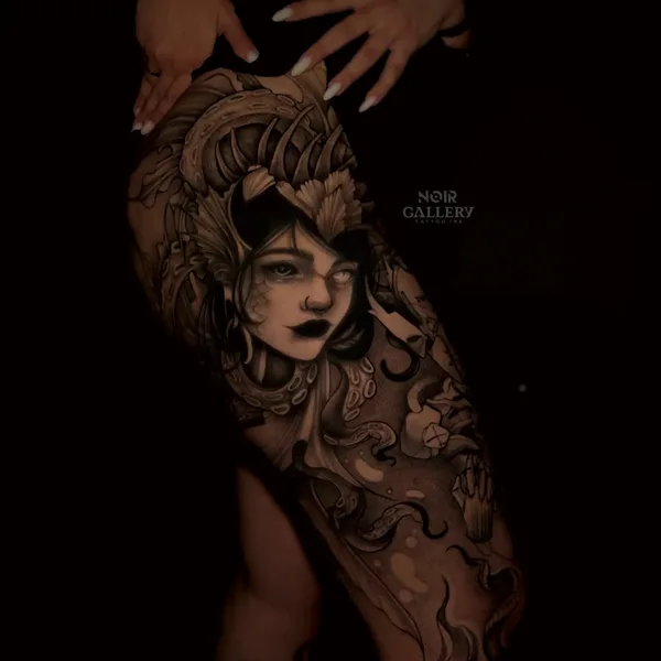 Black tattoo by Настя Алистратова in Нижний Новгород