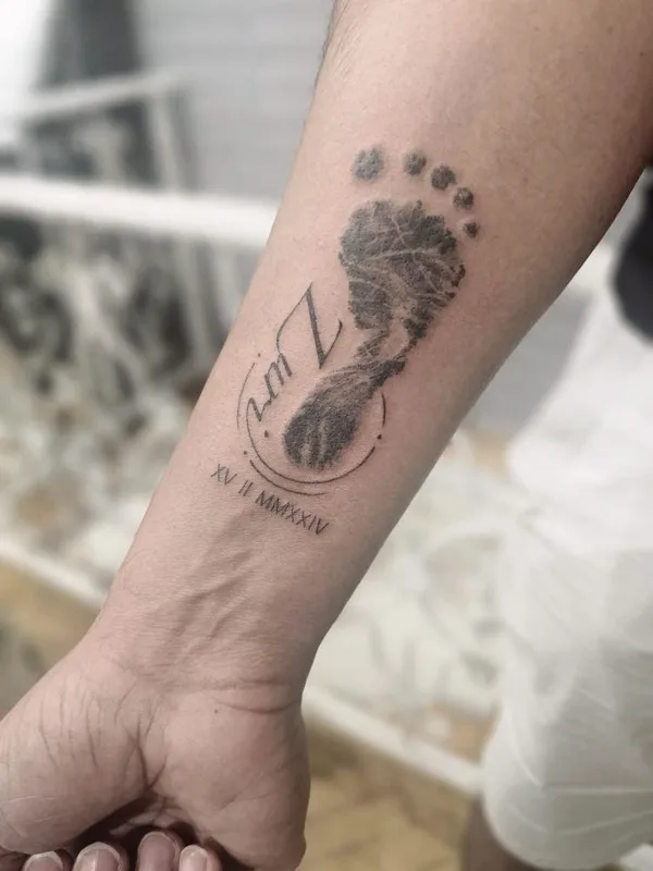 male black graphic татуировка на forearm #84097 | Тату мастер Наталья Квятковская