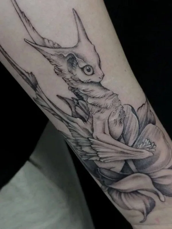 female black graphic татуировка на forearm #84098 | Тату мастер Наталья Квятковская