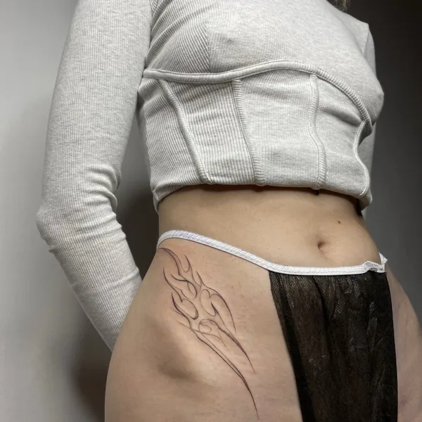Abstract tattoo by Ольга Глотова in Saint Petersburg
